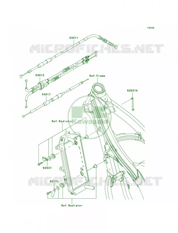 Cables Kawasaki MOTOS 450 2008 KX450F  KX450D8F