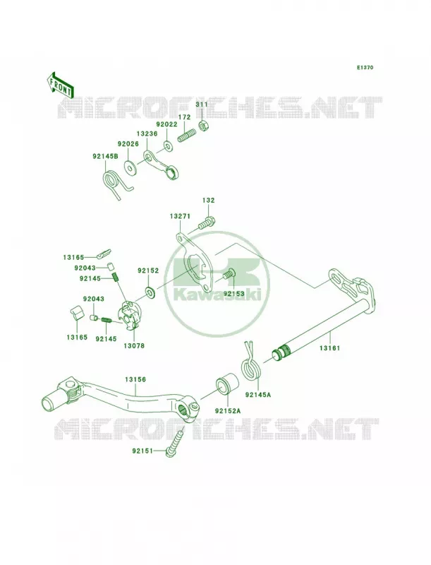 Gear Change Mechanism Kawasaki MOTOS 450 2008 KX450F  KX450D8F