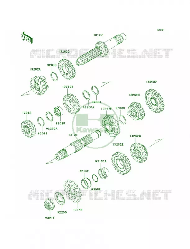 Transmission Kawasaki MOTOS 450 2008 KX450F  KX450D8F