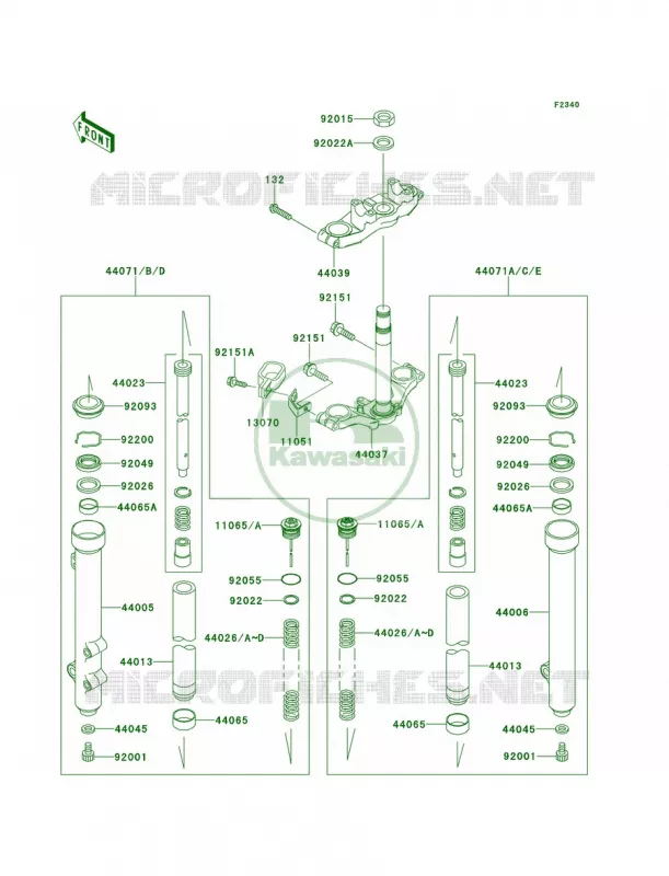 Front Fork Kawasaki MOTOS 65 2010 KX65   KX65AAF