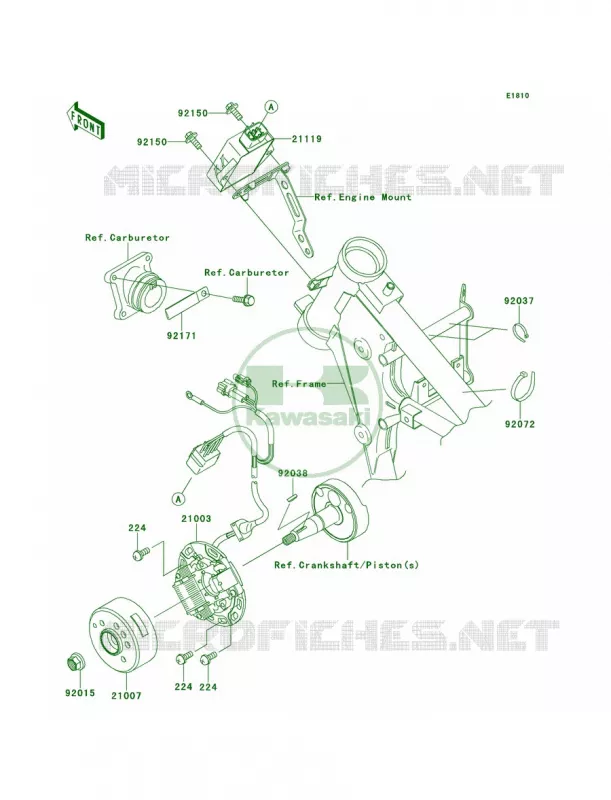 Generator Kawasaki MOTOS 65 2010 KX65   KX65AAF