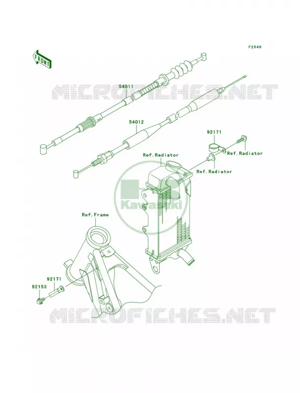 Cables Kawasaki MOTOS 85 2009 KX85  KX85A9F