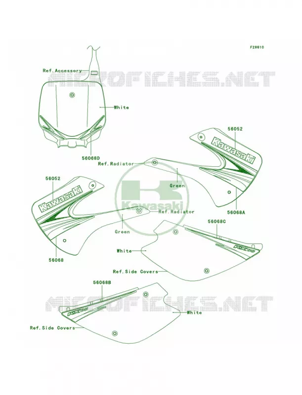 DecalsGreenA9F Kawasaki MOTOS 85 2009 KX85  KX85A9F