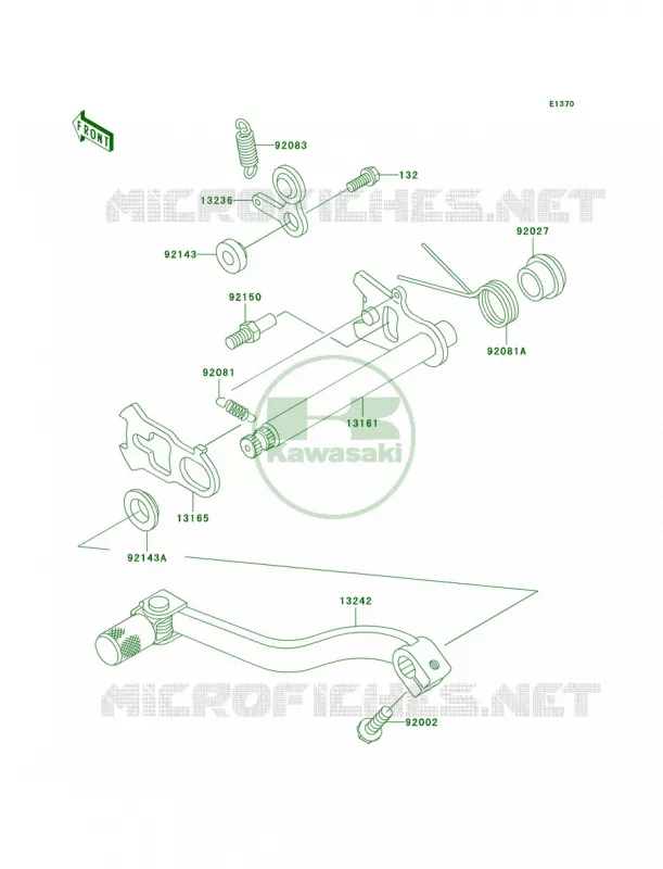 Gear Change Mechanism Kawasaki MOTOS 85 2009 KX85  KX85A9F