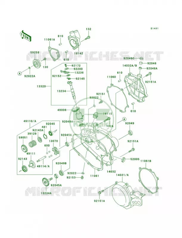 Engine Covers Kawasaki MOTOS 85 2009 KX85 Monster Energy  KX85A9FA