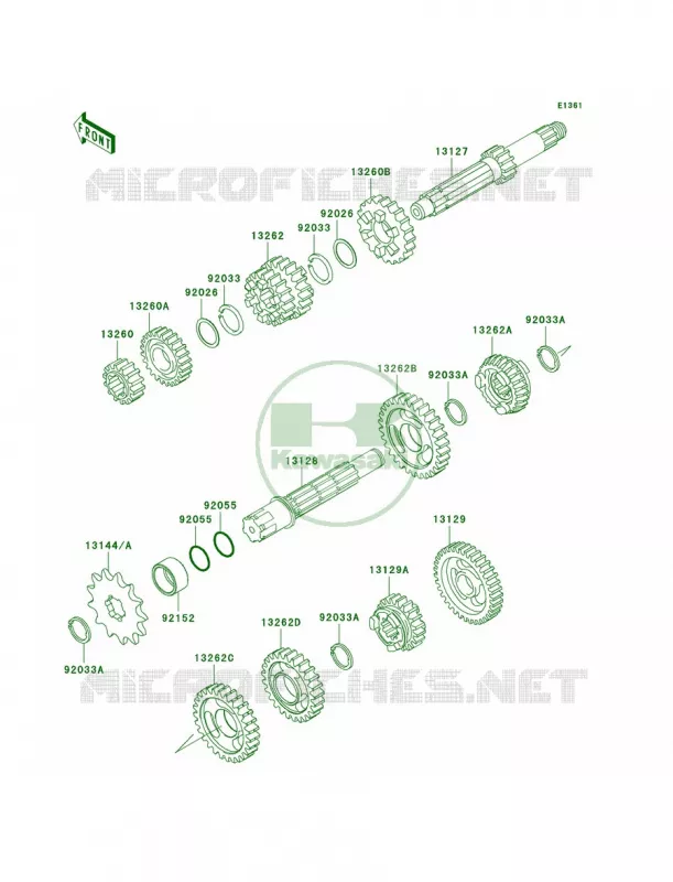 Transmission Kawasaki MOTOS 85 2009 KX85 Monster Energy  KX85A9FA
