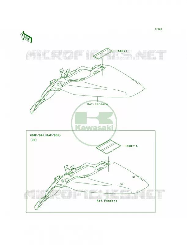 Labels Kawasaki MOTOS 140 2009 KLX140L Monster Energy  KLX140B9FA