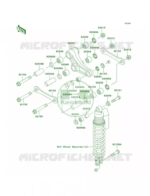 Rear Suspension Kawasaki MOTOS 100 2007 KX100  KX100D7F