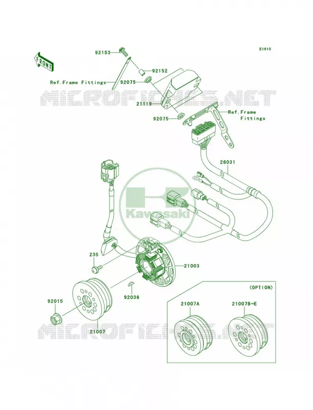 Generator Kawasaki MOTOS 250 2007 KX250  KX250R7F