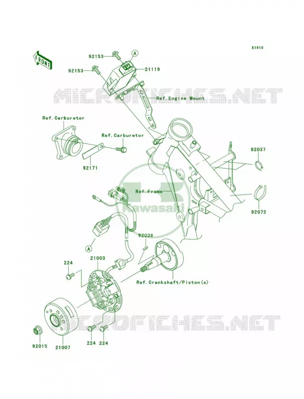 Generator Kawasaki MOTOS 65 2007 KX65  KX65A7F