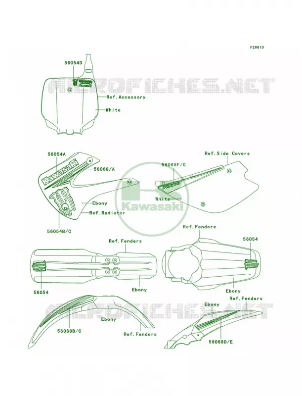 DecalsEbonyA9FA Kawasaki MOTOS 85 2007 KX85  KX85A7F