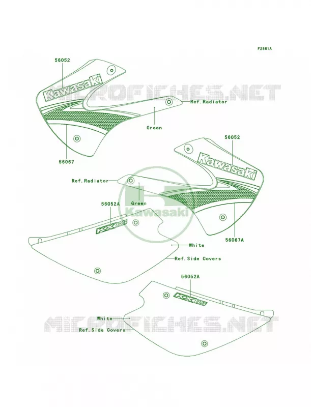 DecalsGreenA7F Kawasaki MOTOS 85 2007 KX85  KX85A7F