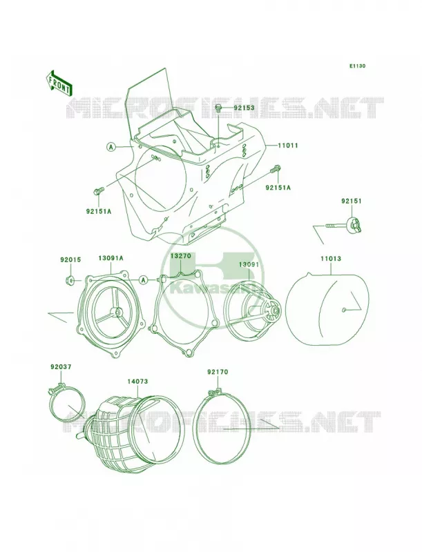 Air Cleaner Kawasaki MOTOS 100 2006 KX100  KX100D6F