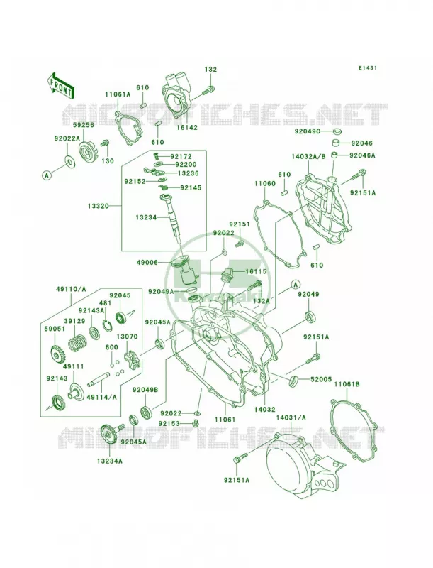 Engine Covers Kawasaki MOTOS 100 2006 KX100  KX100D6F