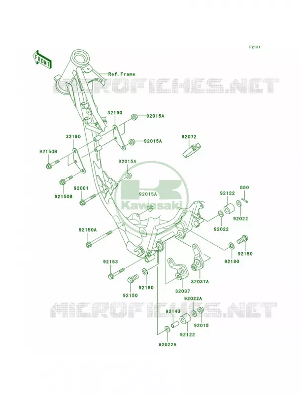 Frame Fittings Kawasaki MOTOS 100 2006 KX100  KX100D6F