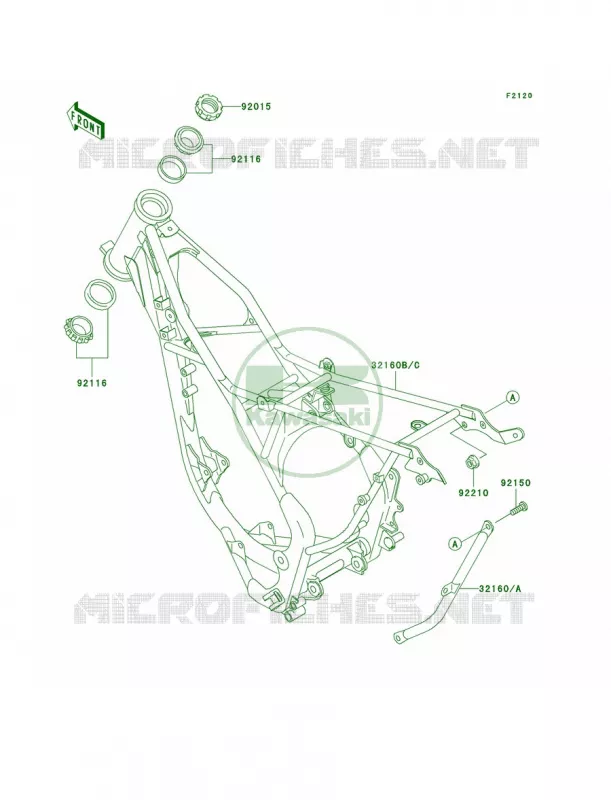 Frame Kawasaki MOTOS 100 2006 KX100  KX100D6F