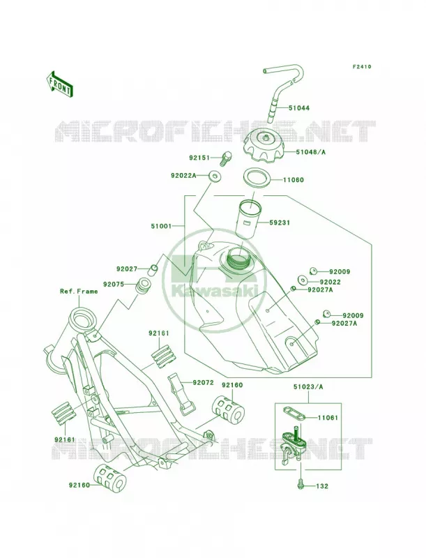 Fuel Tank Kawasaki MOTOS 100 2006 KX100  KX100D6F