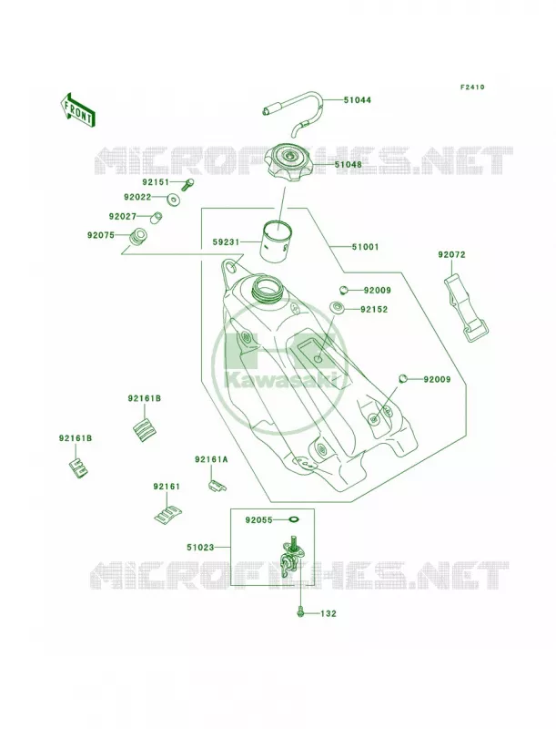 Fuel Tank Kawasaki MOTOS 250 2006 KX250  KX250R6F