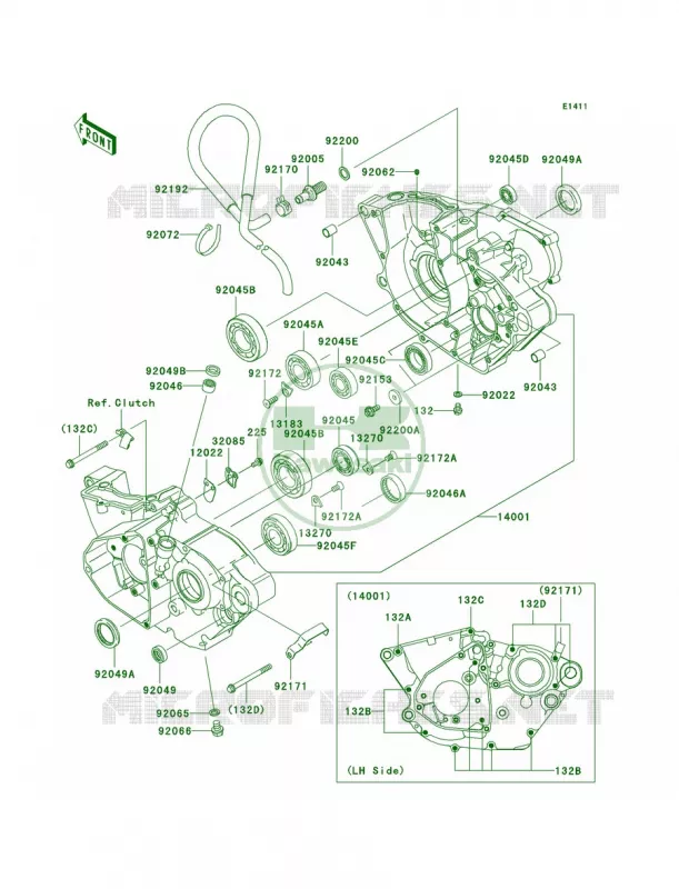 Crankcase Kawasaki MOTOS 250 2006 KX250F  KX250T6F