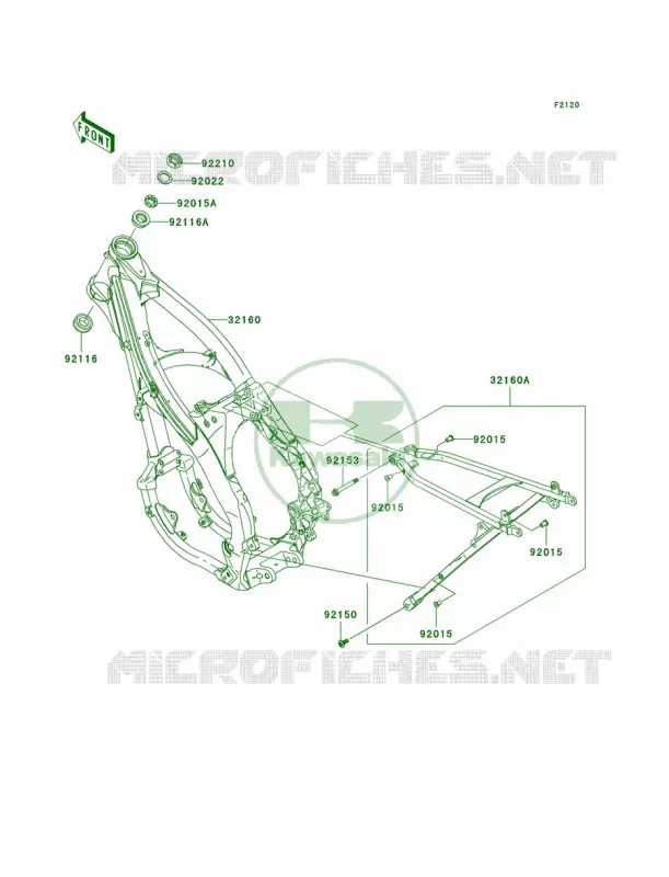 Frame Kawasaki MOTOS 250 2006 KX250F  KX250T6F