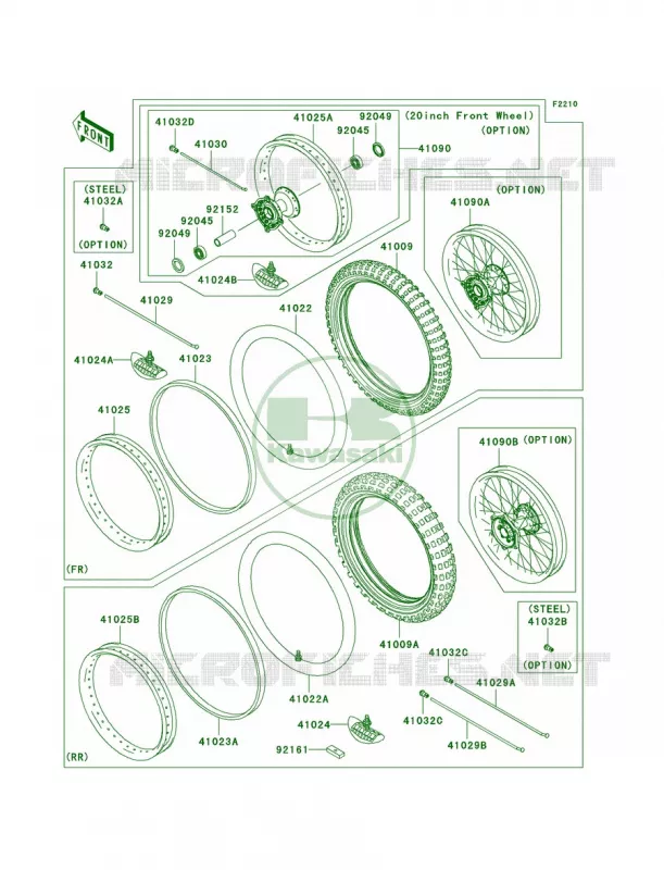 Tires Kawasaki MOTOS 450 2006 KX450F  KX450D6F