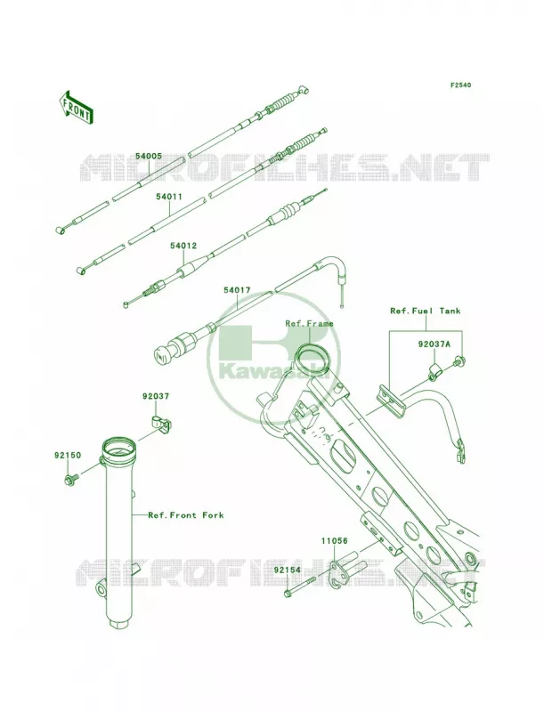 Cables Kawasaki MOTOS 110 2014 KLX110L  KLX110DEF