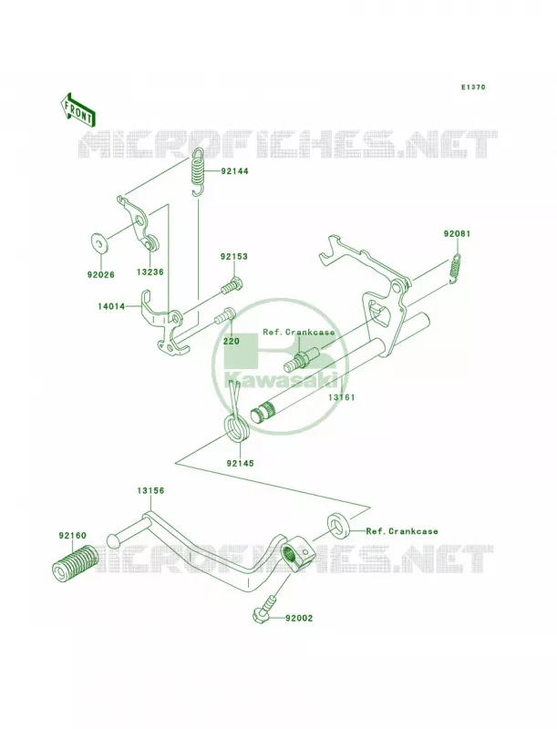 Gear Change Mechanism Kawasaki MOTOS 110 2014 KLX110L  KLX110DEF
