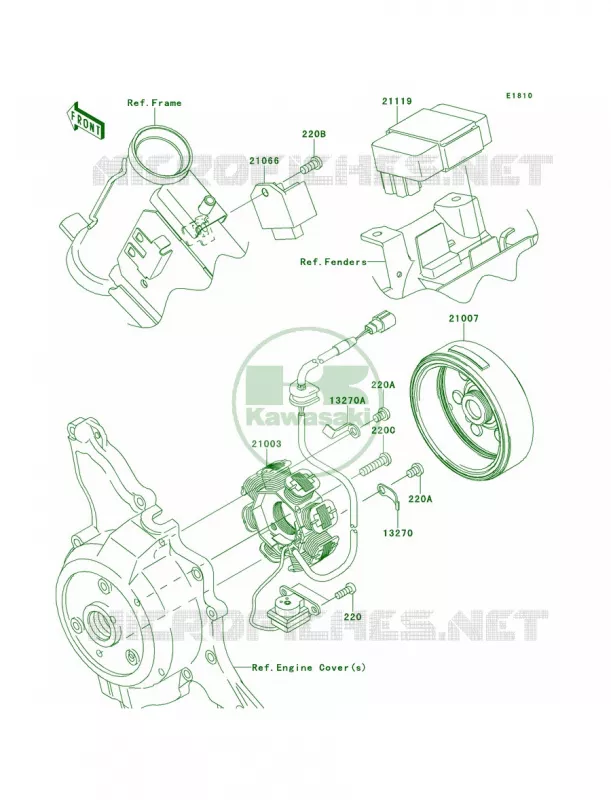 Generator Kawasaki MOTOS 110 2014 KLX110L  KLX110DEF
