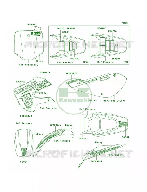 LabelsEbonyA9FA Kawasaki MOTOS 65 2006 KX65  KX65A6F