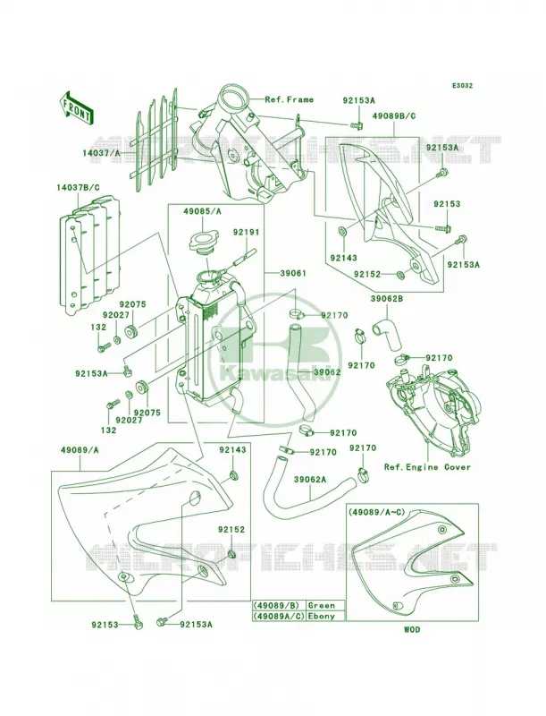 Radiator Kawasaki MOTOS 65 2006 KX65  KX65A6F