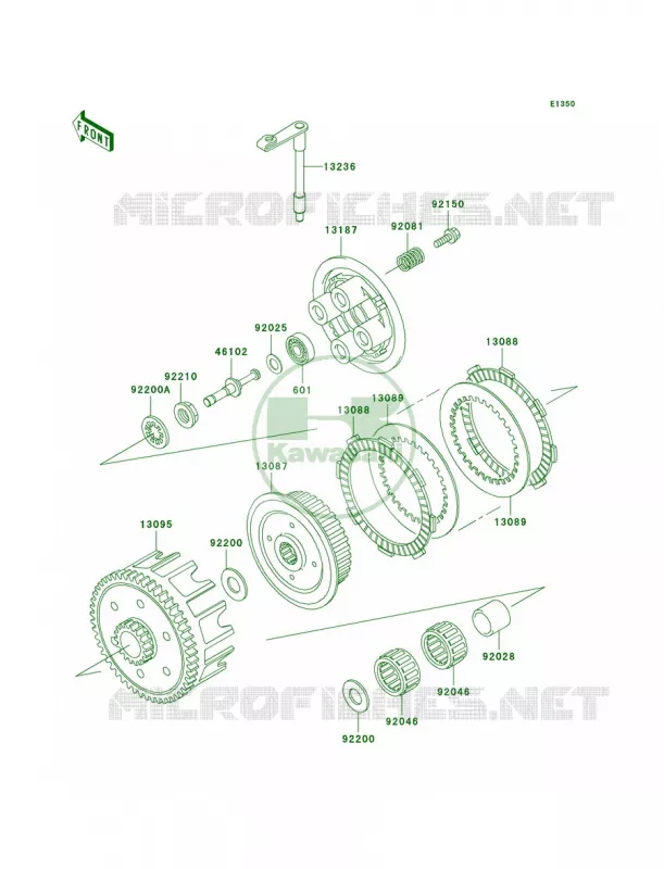 Clutch Kawasaki MOTOS 85 2006 KX85  KX85A6F