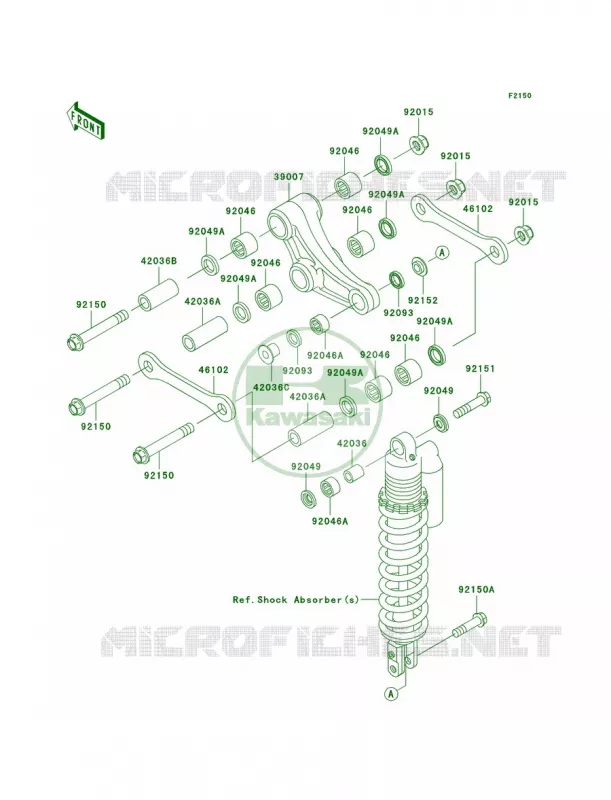 Rear Suspension Kawasaki MOTOS 85 2006 KX85  KX85A6F