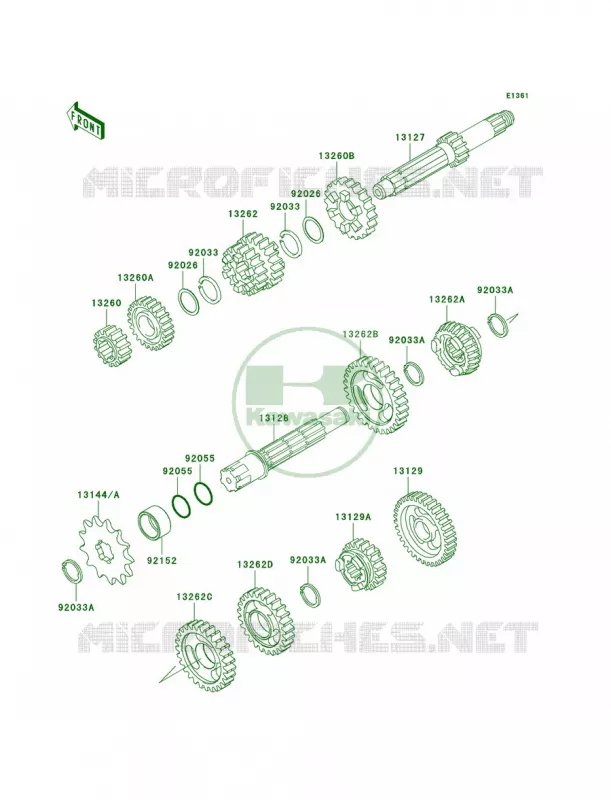 Transmission Kawasaki MOTOS 85 2006 KX85  KX85A6F