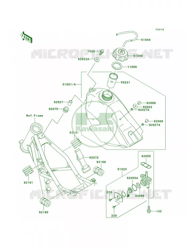 Fuel Tank Kawasaki MOTOS 100 2005 KX100  KX100-D5