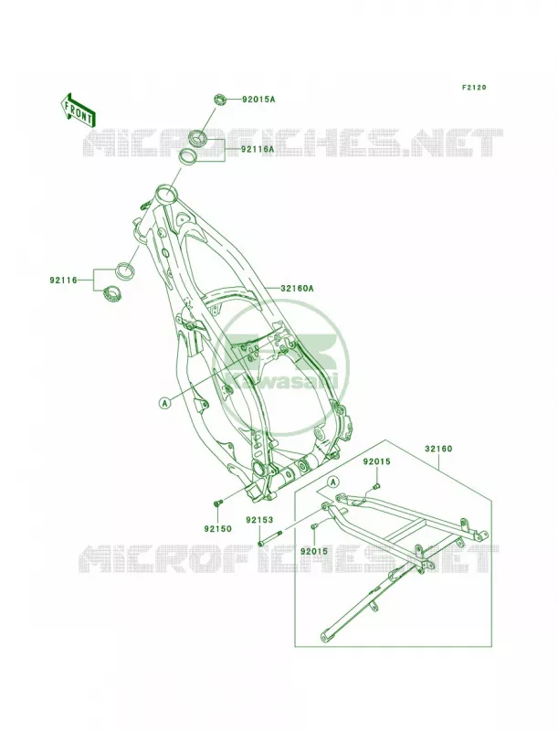 Frame Kawasaki MOTOS 125 2005 KX125  KX125-M3