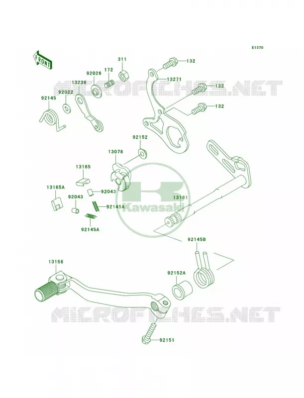 Gear Change Mechanism Kawasaki MOTOS 125 2005 KX125  KX125-M3