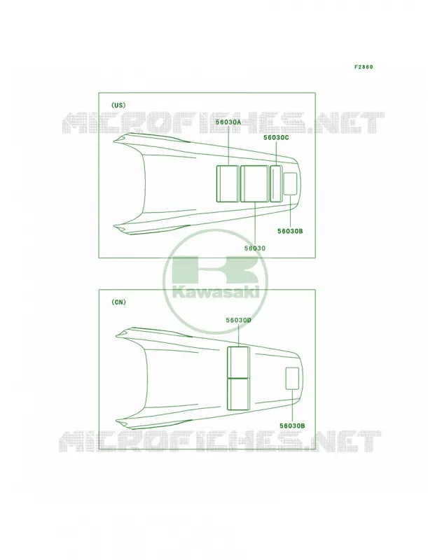 Labels Kawasaki MOTOS 125 2005 KX125  KX125-M3