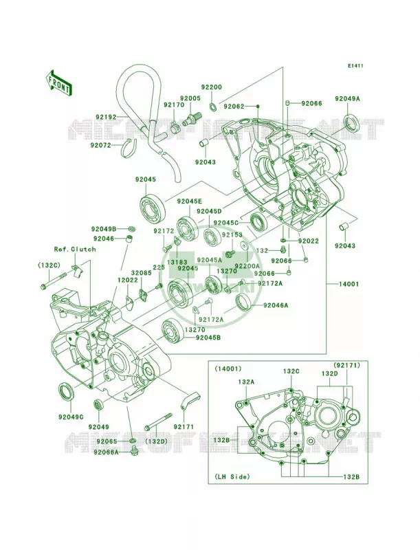 Crankcase Kawasaki MOTOS 250 2005 KX250F  KX250-N2