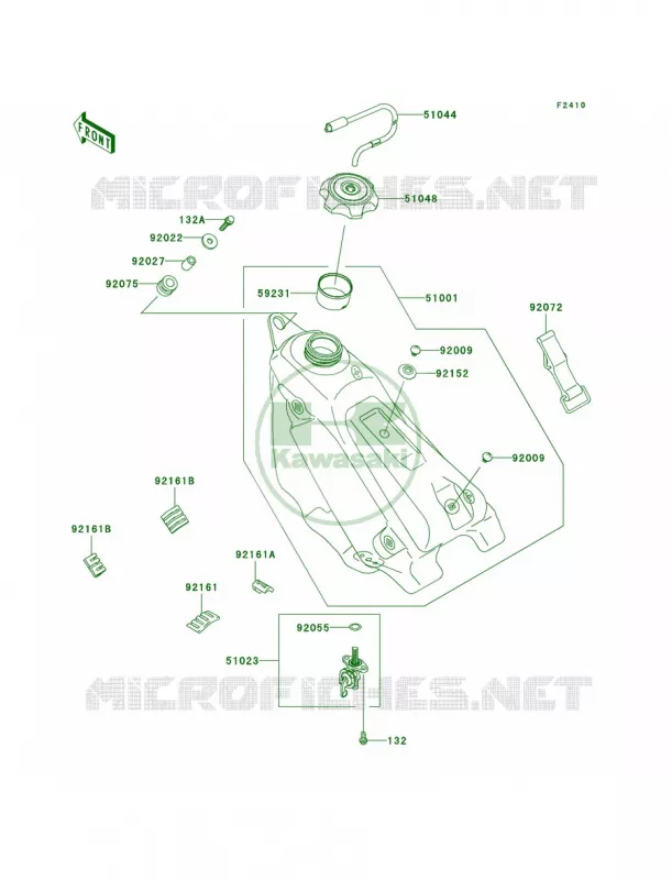 Fuel Tank Kawasaki MOTOS 250 2005 KX250  KX250-R1