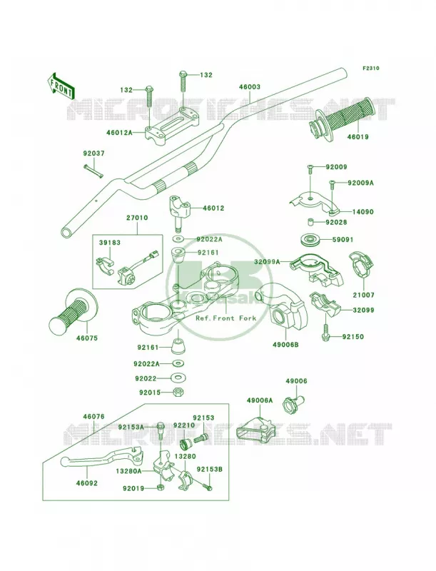 Handlebar Kawasaki MOTOS 250 2005 KX250  KX250-R1