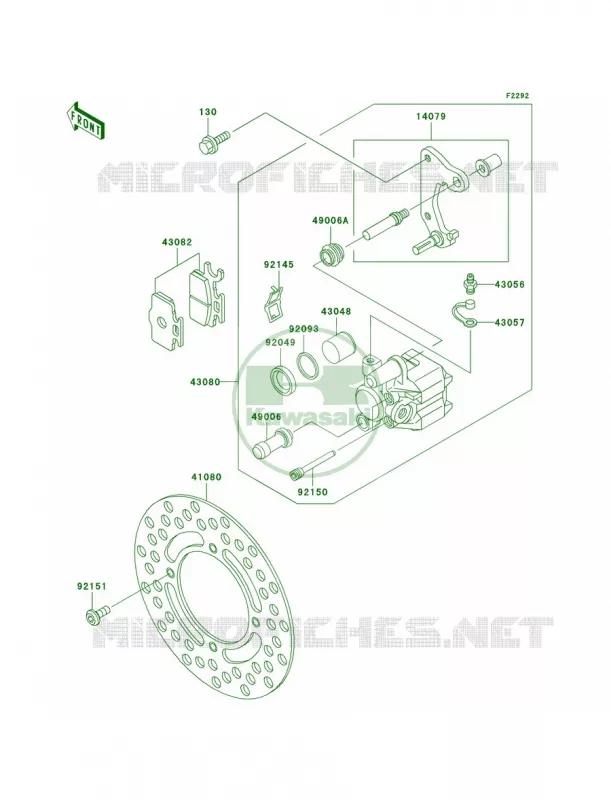 Front Brake Kawasaki MOTOS 65 2005 KX65  KX65-A6