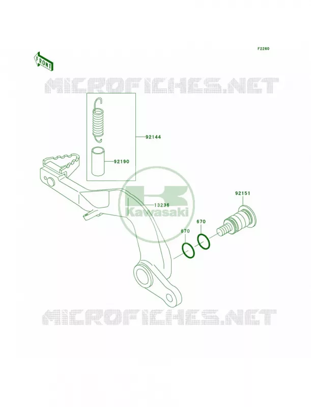 Brake Pedal Kawasaki MOTOS 85 2005 KX85  KX85-A5