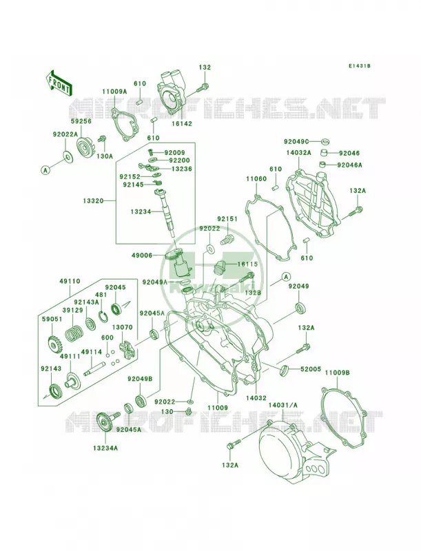 Engine CoversA4A5 Kawasaki MOTOS 85 2005 KX85  KX85-A5