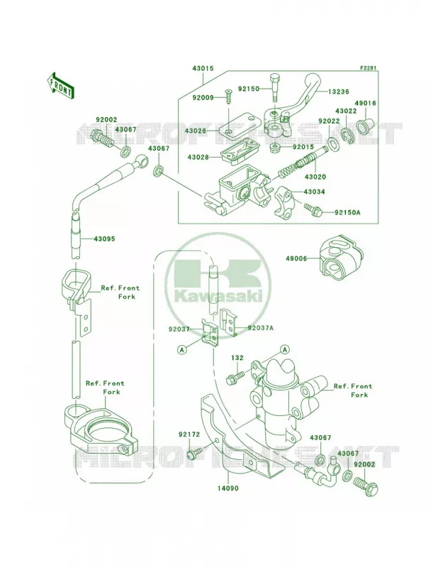 Front Master Cylinder Kawasaki MOTOS 85 2005 KX85  KX85-A5