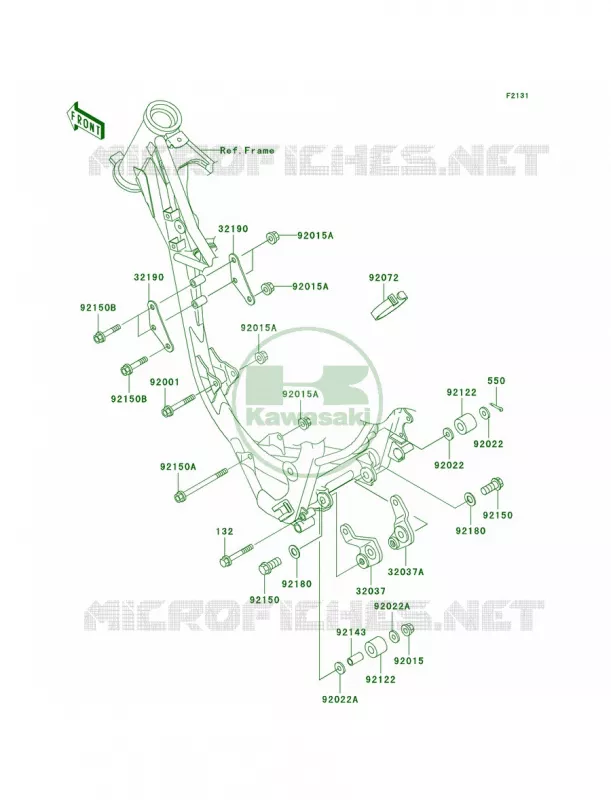 Frame Fittings Kawasaki MOTOS 100 2004 KX100  KX100-D4