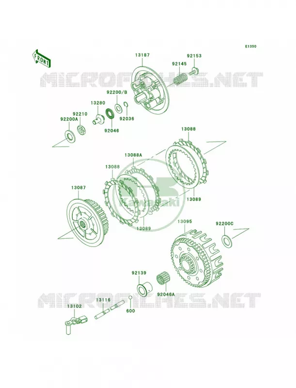 Clutch Kawasaki MOTOS 125 2004 KX125  KX125-M2