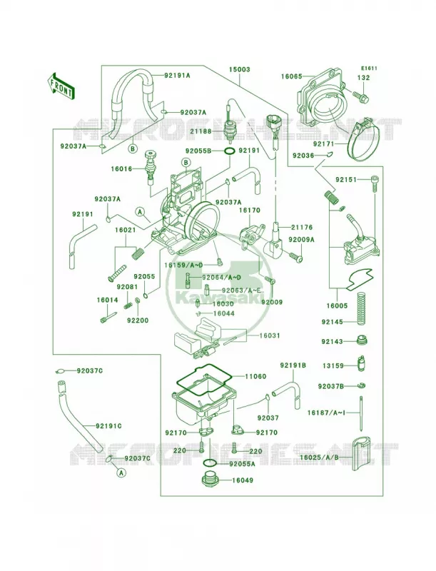 Carburetor Kawasaki MOTOS 250 2004 KX250  KX250-M2