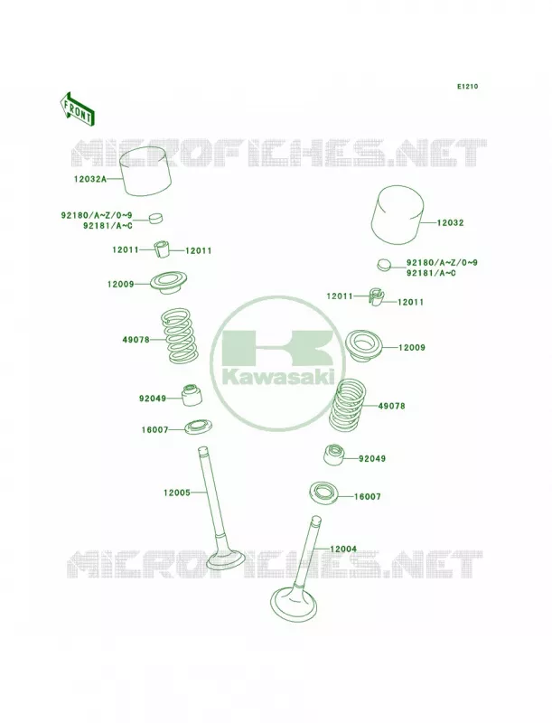Valves Kawasaki MOTOS 250 2004 KX250F  KX250-N1