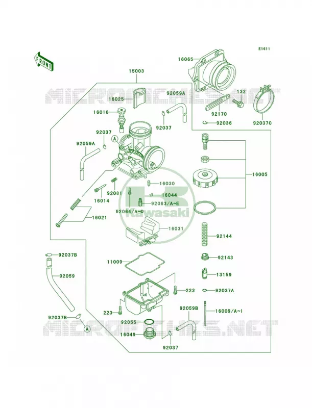Carburetor Kawasaki MOTOS 500 2004 KX500  KX500-E16