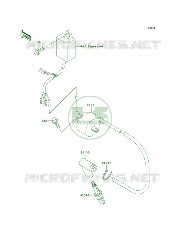 Ignition System Kawasaki MOTOS 500 2004 KX500  KX500-E16